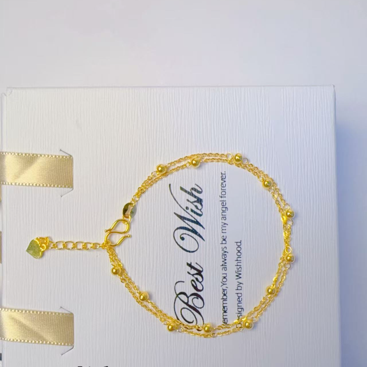 PT950铂金黄手链 O字隔珠链 气质百搭 S 11933