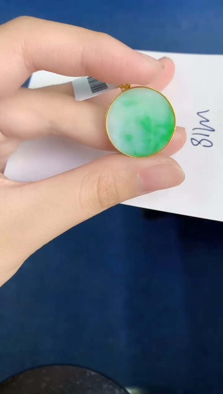 【闪购商品】翡翠颈饰18K金镶嵌0000000001