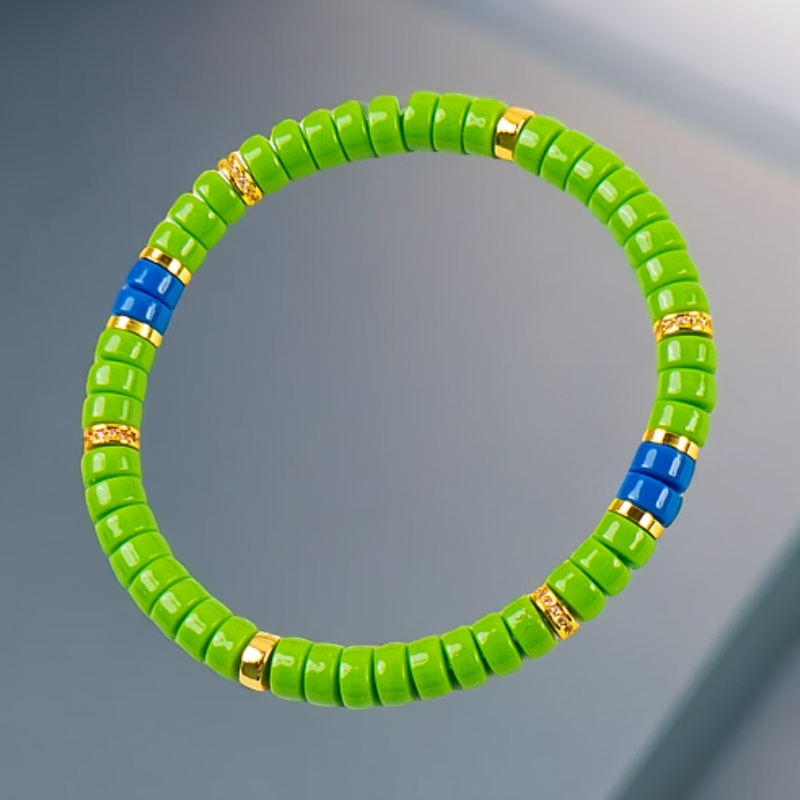 ”就爱平替”超绝菜籽黄直切金钻隔片手串