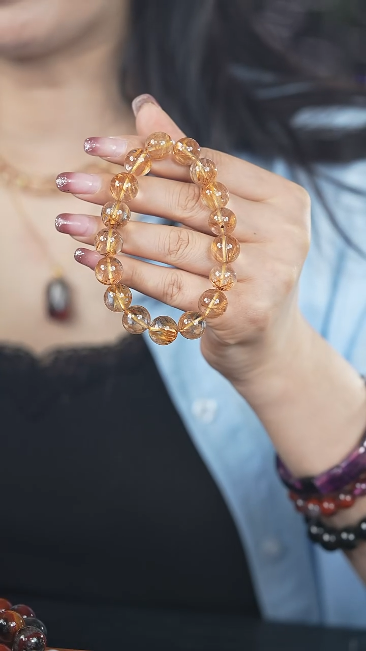 手链未镶嵌水晶12mm钛晶手链