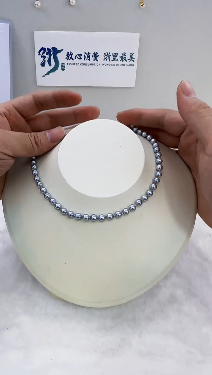 未镶嵌海水珍珠DA珍珠串链5-6  y389