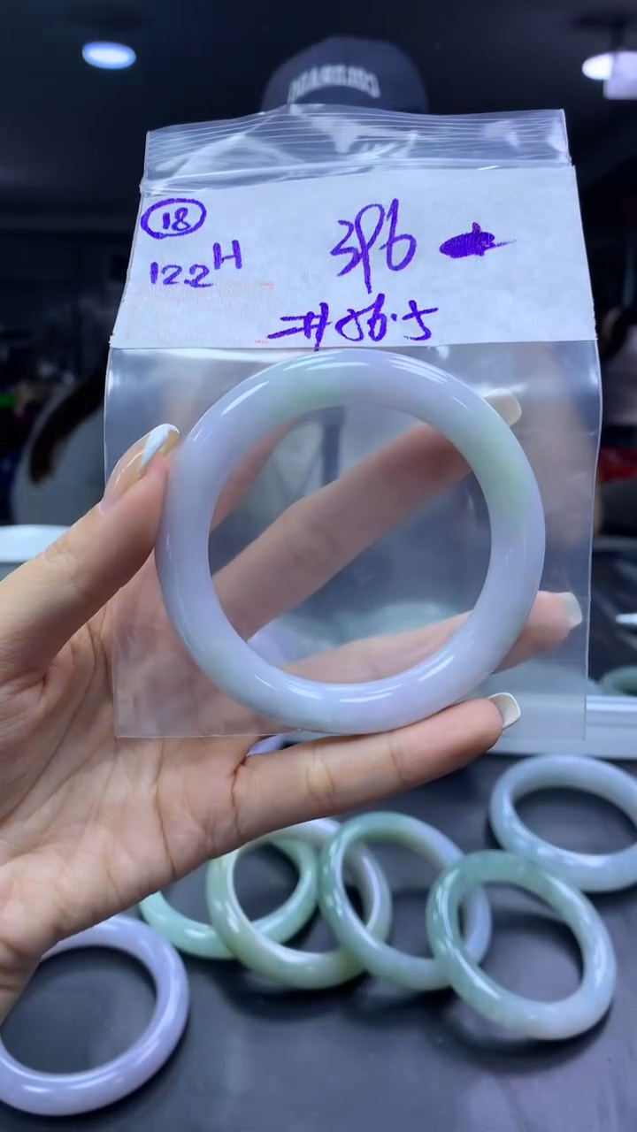 未镶嵌定制翡翠18手镯56.5+396元+拍一发一