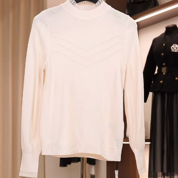 春季无刺痒针织衫常规长袖针织半高领毛针织衫圆领kk218