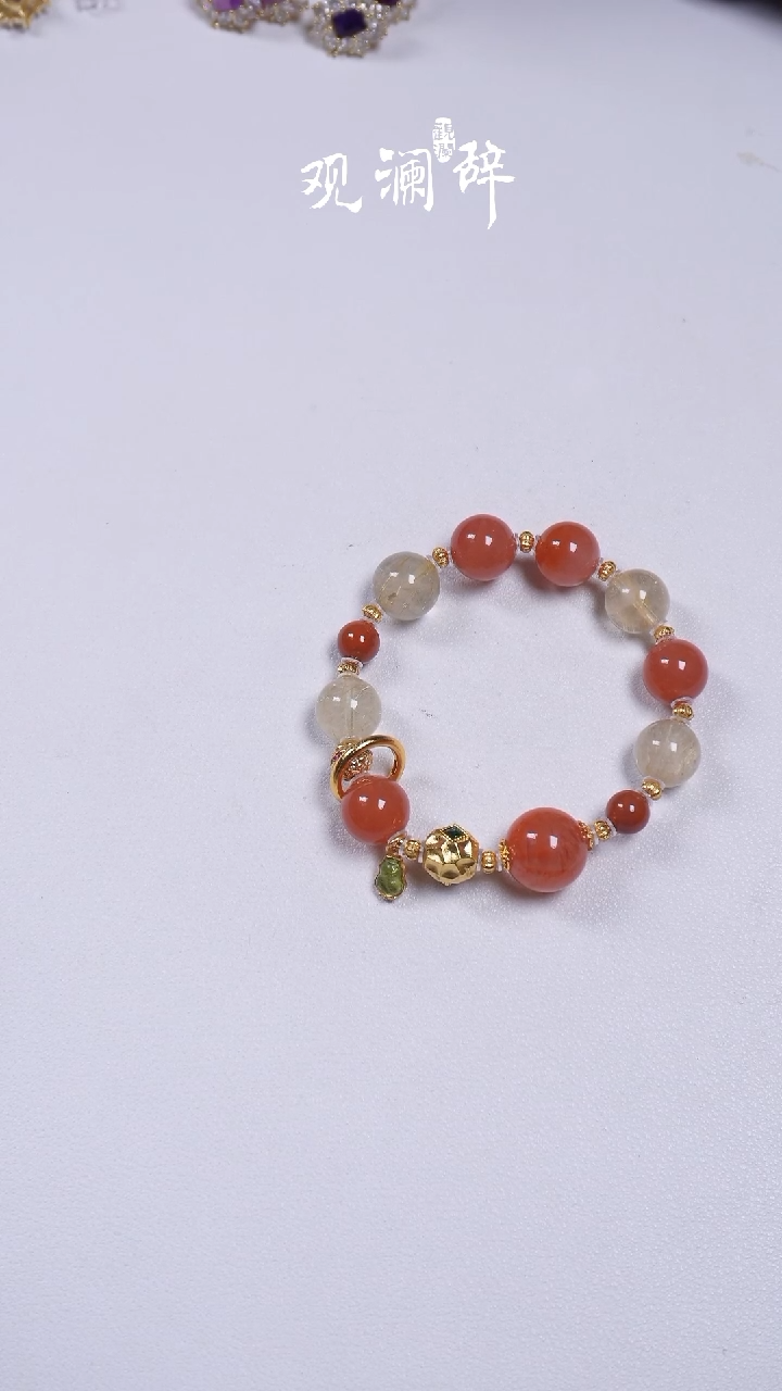 【闪购商品】南红玛瑙手链银S925镶嵌南红手链