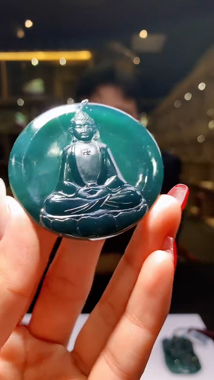 【闪购商品】定制翡翠未镶嵌1004hm-毛货挂件22