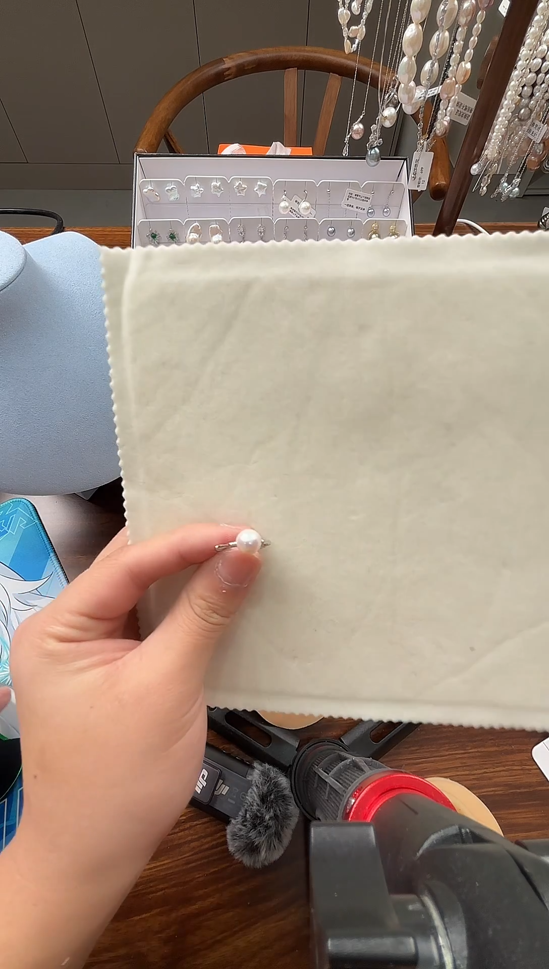 银S925镶嵌戒指淡水珍珠淡水珍珠戒指