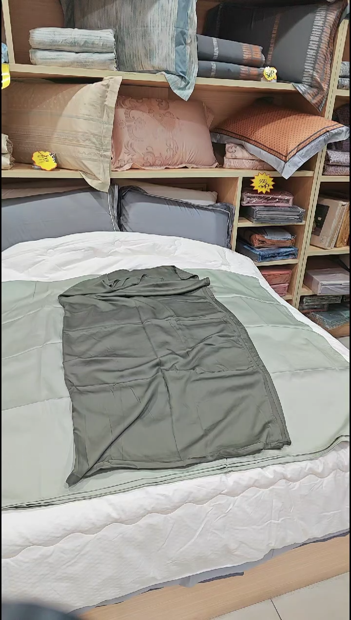 棉竹纤维床单2.45*2.7绿色