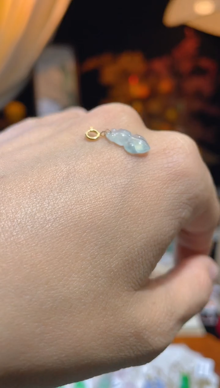 【闪购商品】翡翠颈饰18K金镶嵌假一赔三