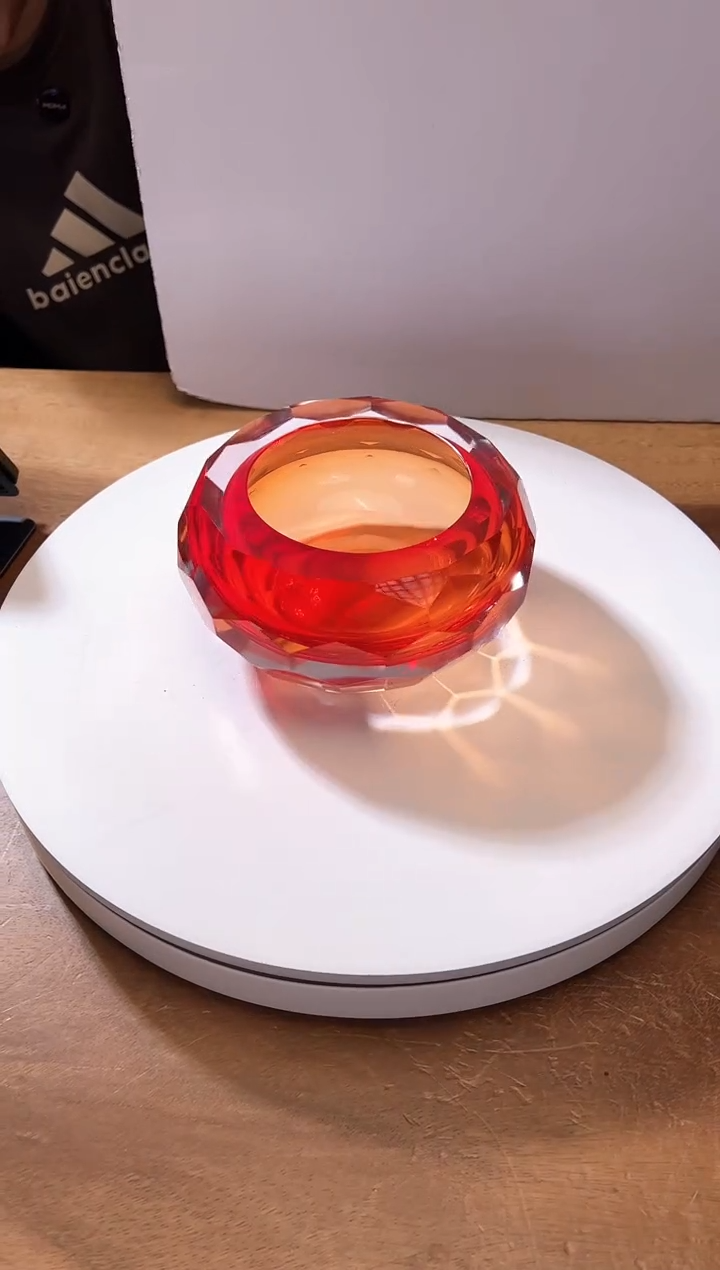 【闪购商品】茶宠 冷磨切面烟灰缸 红色