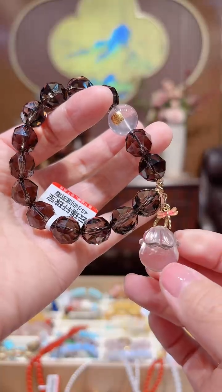 【闪购商品】水晶手串18K金镶嵌设计款手串
