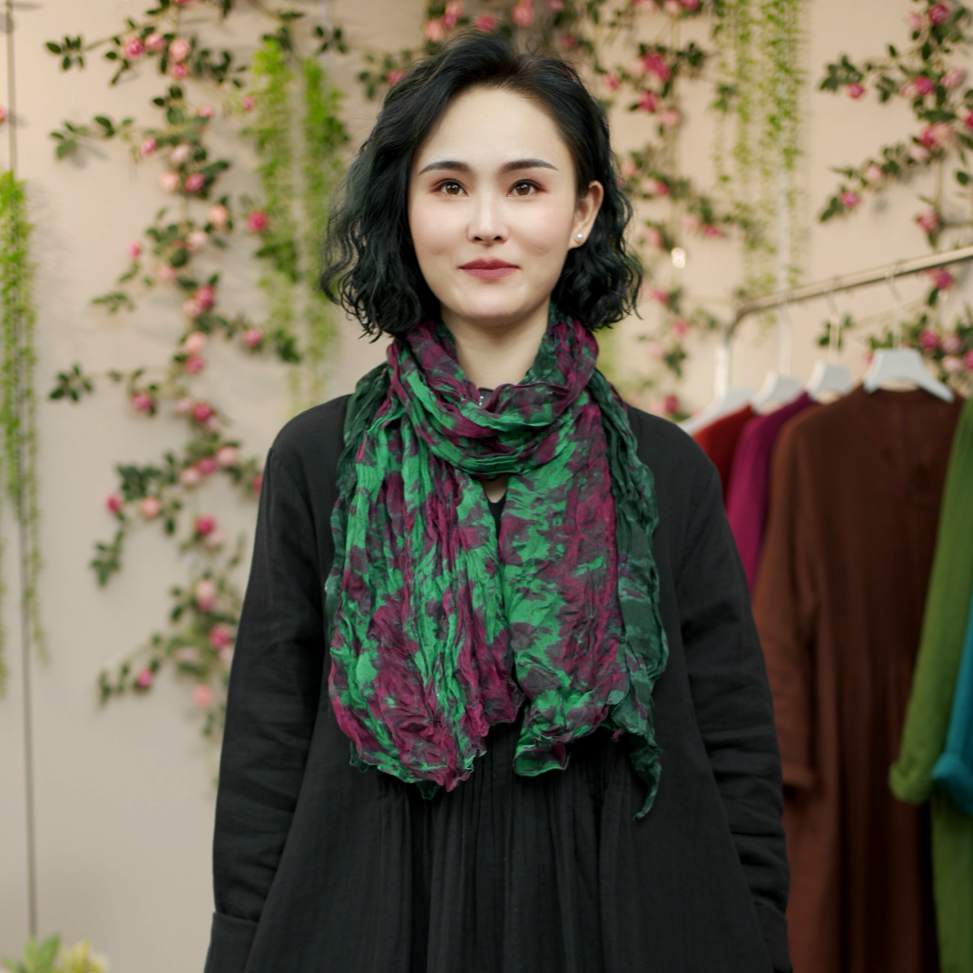 薄款植物花卉民族风流苏女成人百搭丝巾装饰女士