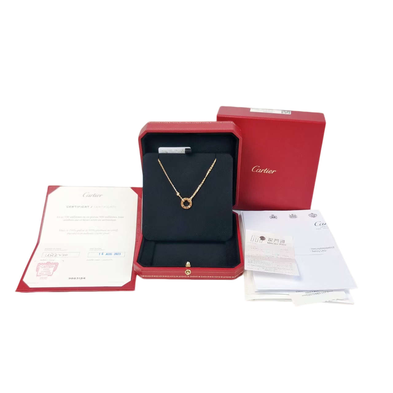 95新 Cartier/卡地亚  安洁利严选项链/0013619