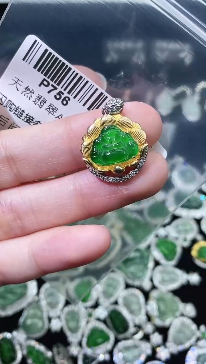 翡翠银S925镶嵌颈饰精美翡翠-多样性只发一件P756