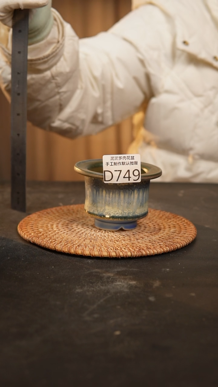 【闪购商品】瓷片749泥泥手工花盆