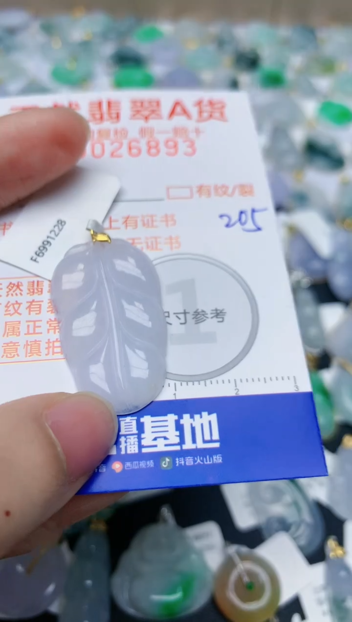 【闪购商品】翡翠颈饰18K金镶嵌天然翡翠A货    205