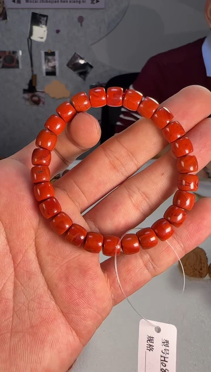 未镶嵌手链南红玛瑙8。9尺寸