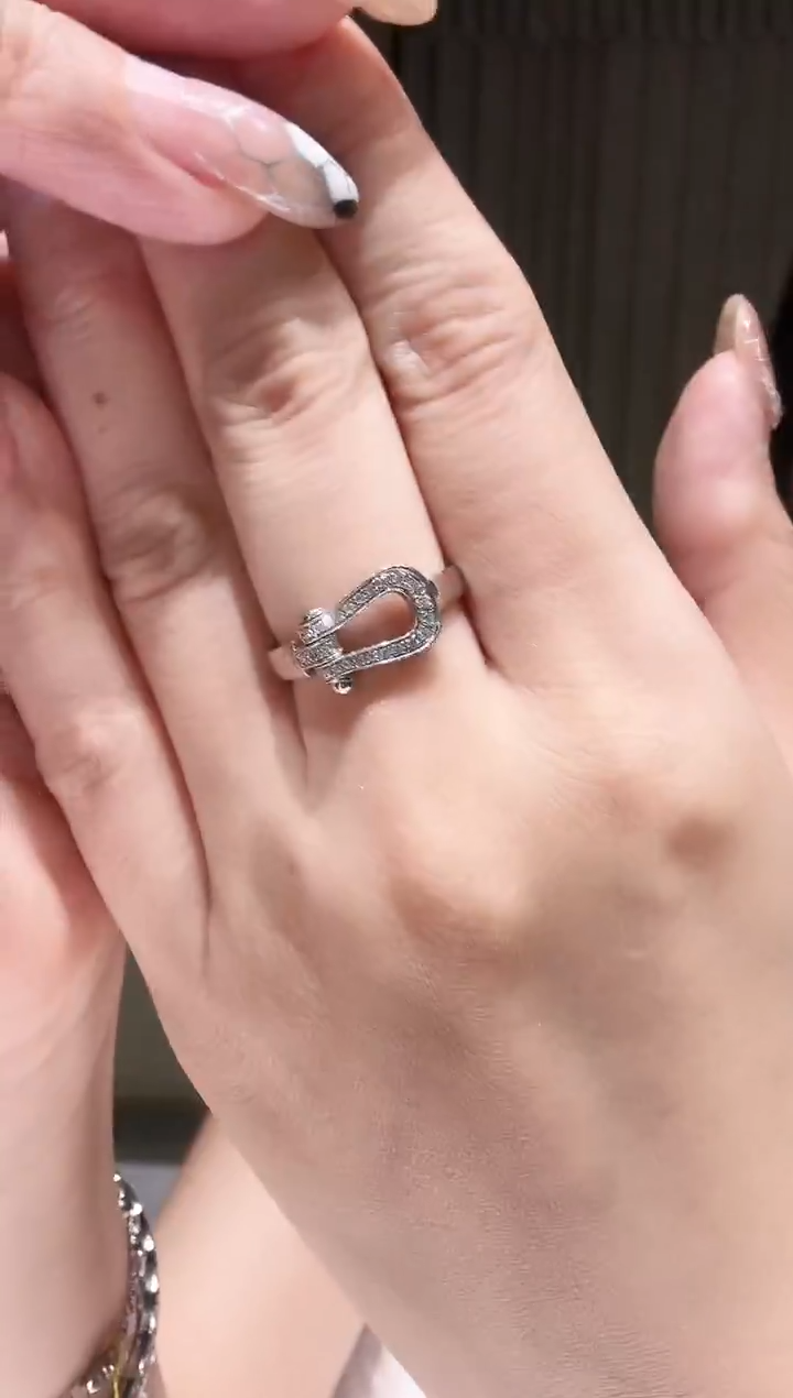 铂Pt950镶嵌戒指钻石AY0282-PT-