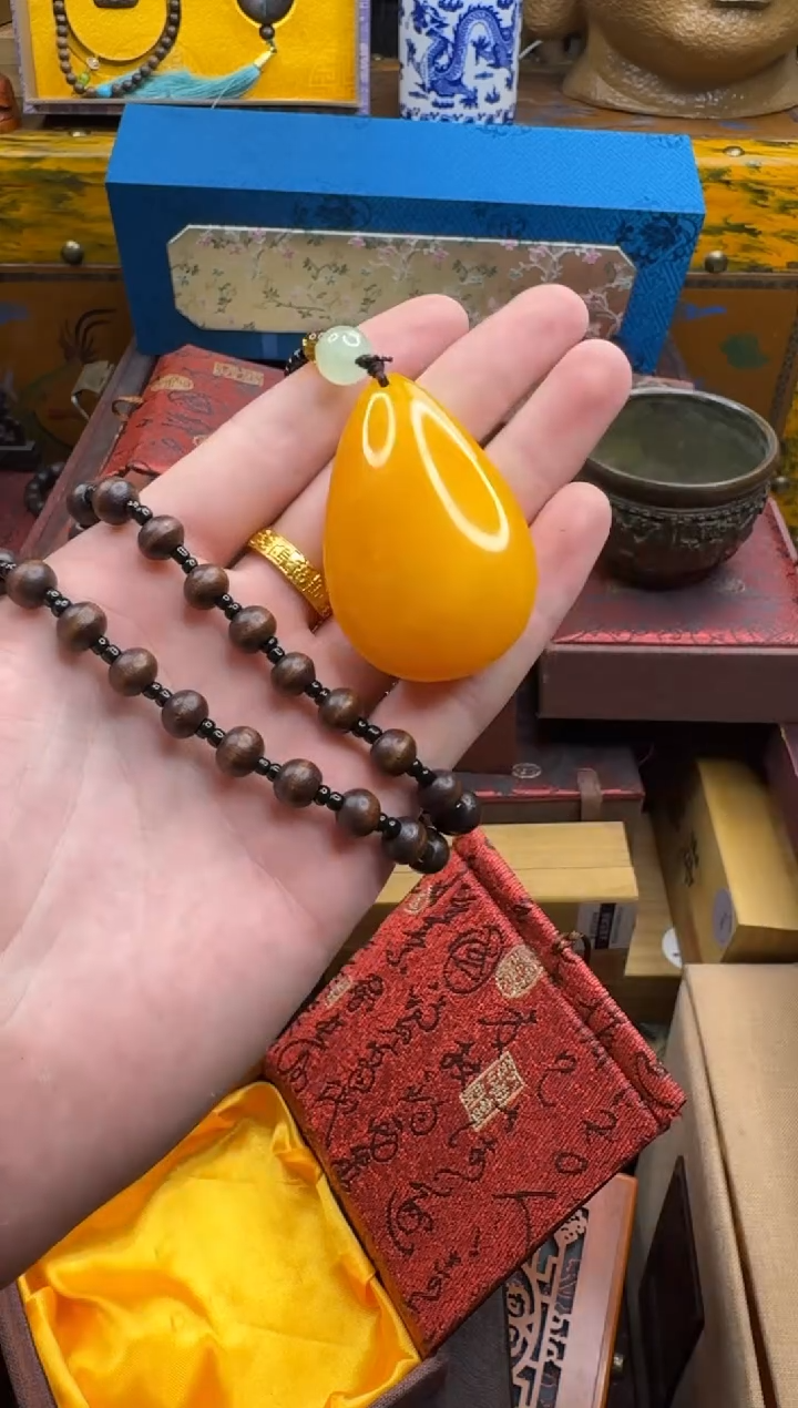 蜜蜡吊坠(赠链)未镶嵌主播精品链接—————————