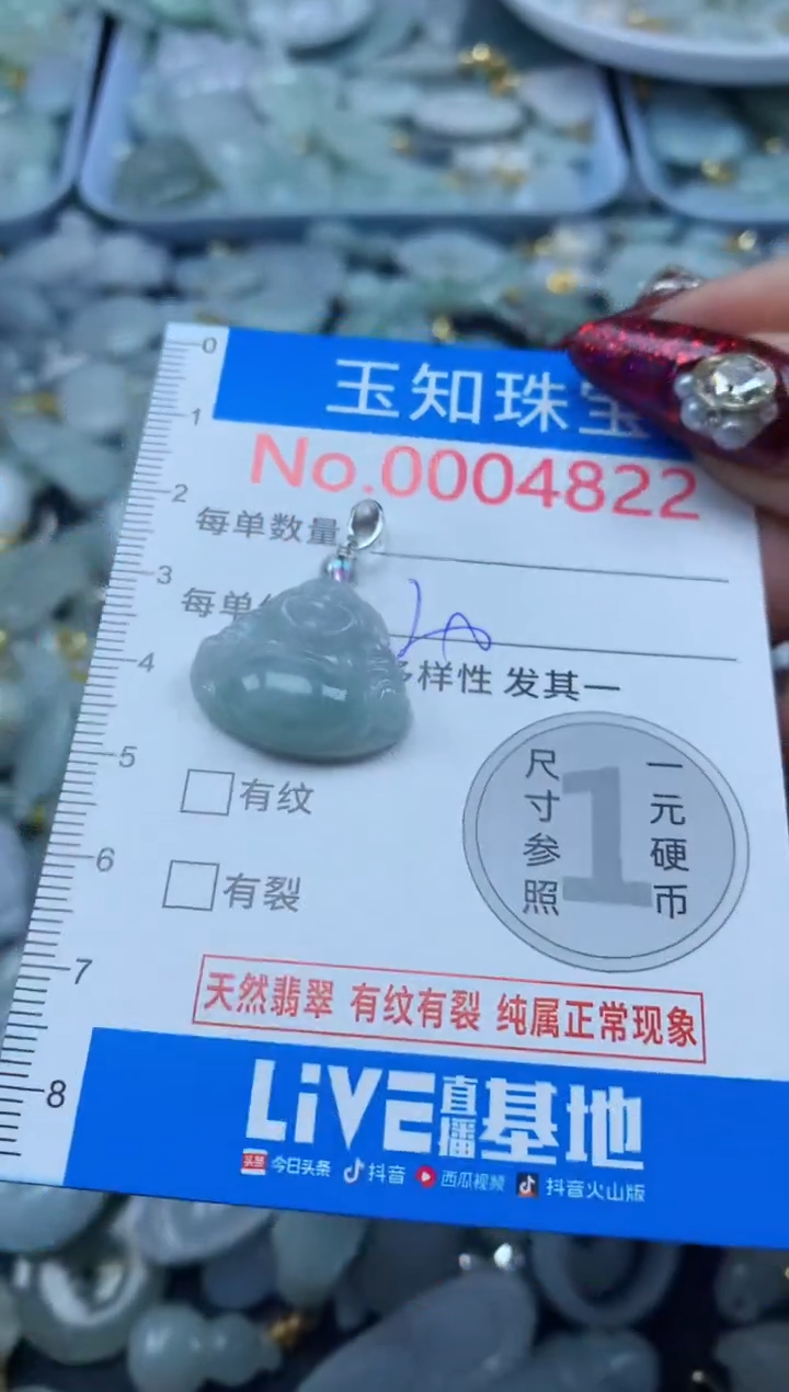 吊坠(不含链)未镶嵌翡翠4822