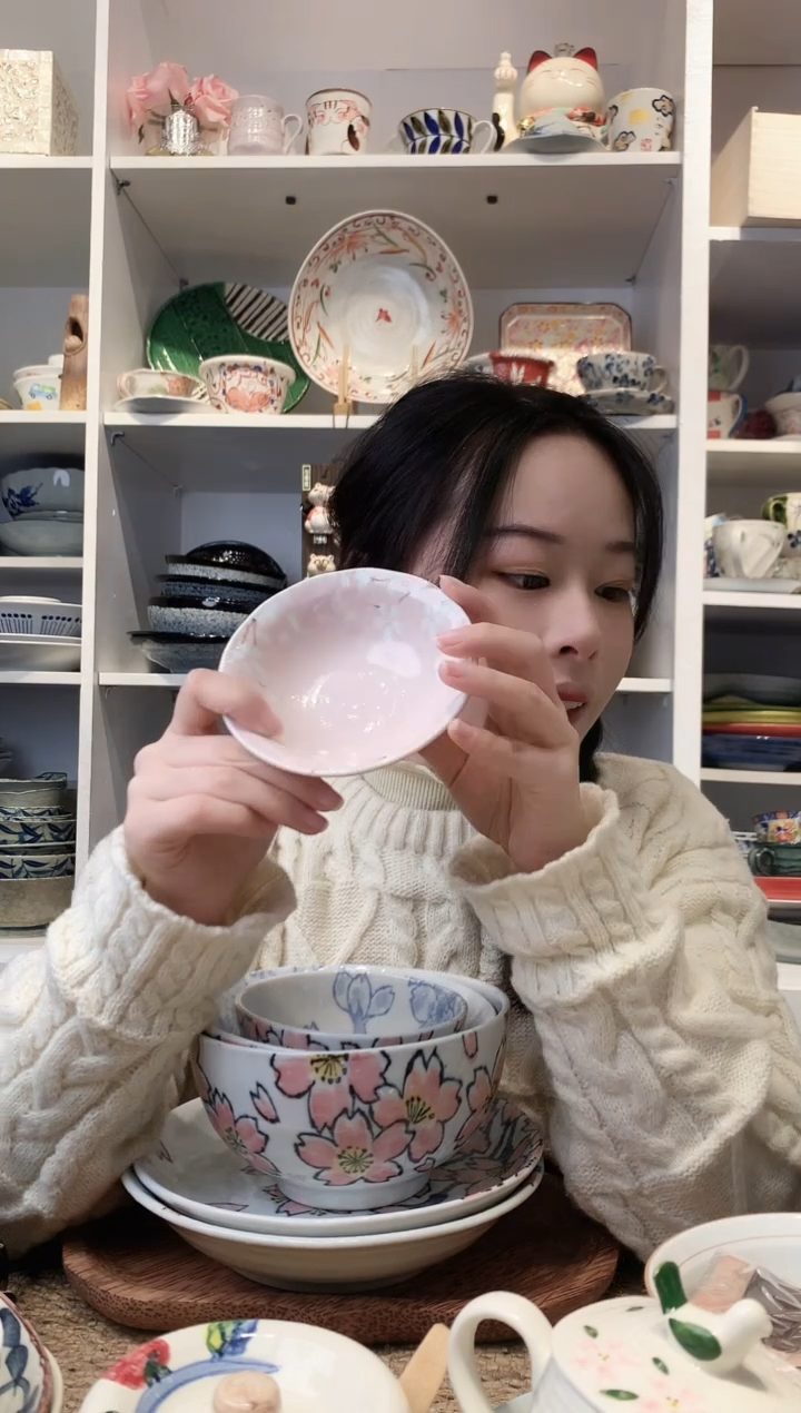 陶瓷美浓烧舞樱小钵11cm