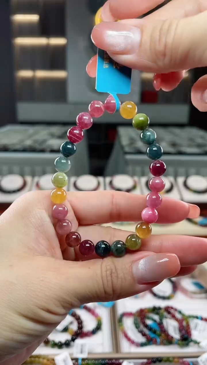 【闪购商品】碧玺单圈手串7.5mm+未镶嵌（多样性发一条）T