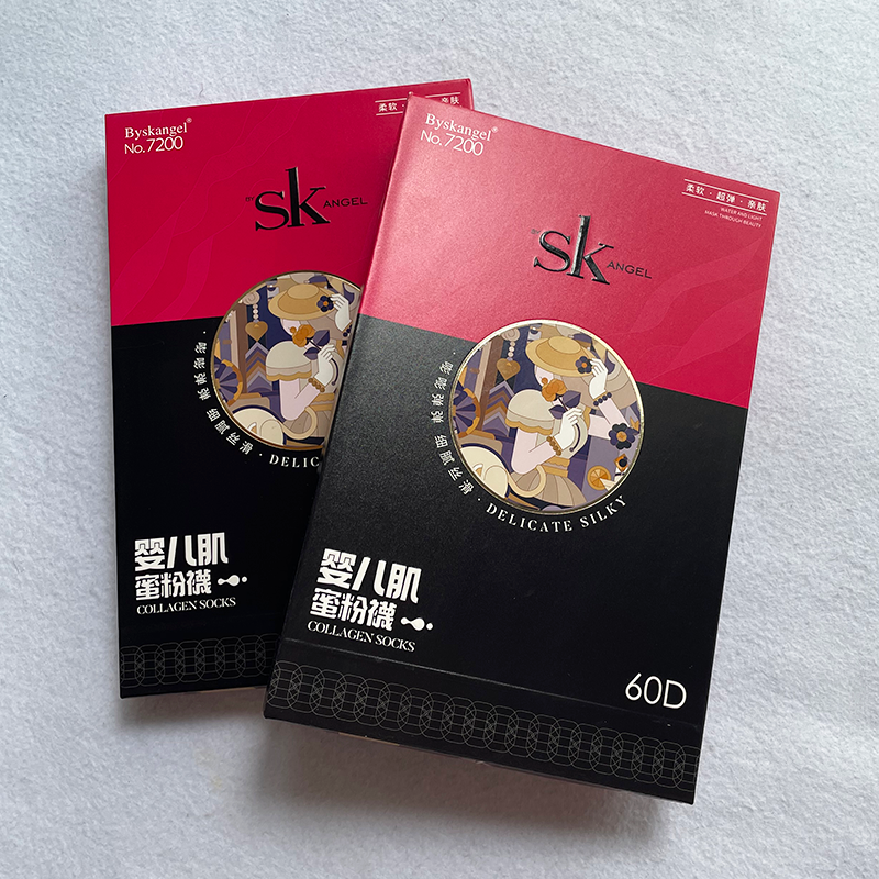 SK7200大码加肥女水光美腿袜 春秋薄款60D富姐连裤袜婴儿肌蜜粉袜