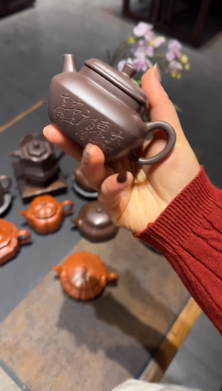 【闪购商品】紫砂茶壶天青合欢