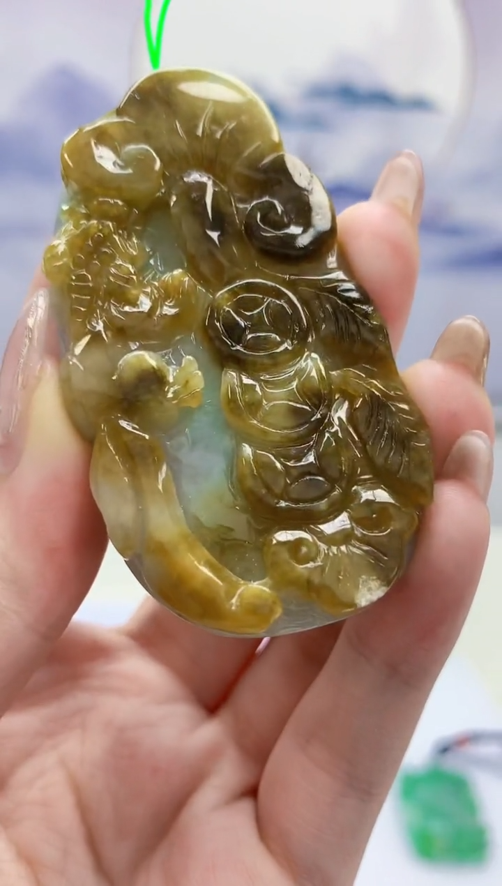 【闪购商品】定制翡翠未镶嵌5152jw-毛货挂件9