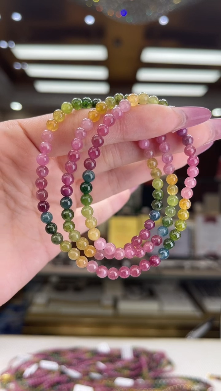 【闪购商品】碧玺/未镶嵌4mm+碧玺多圈14多样性发货