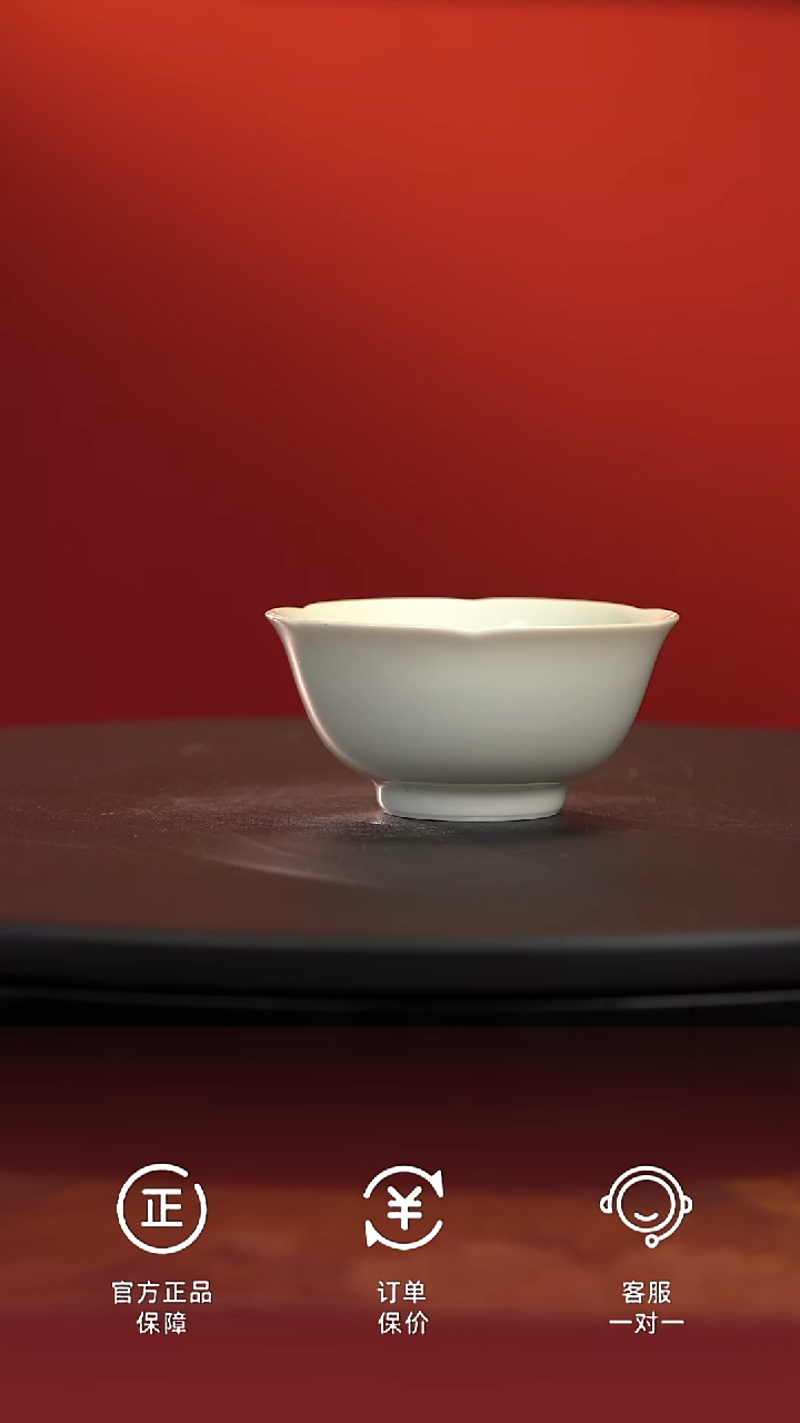 茶具青白瓷葵口杯@@ST-YQ066