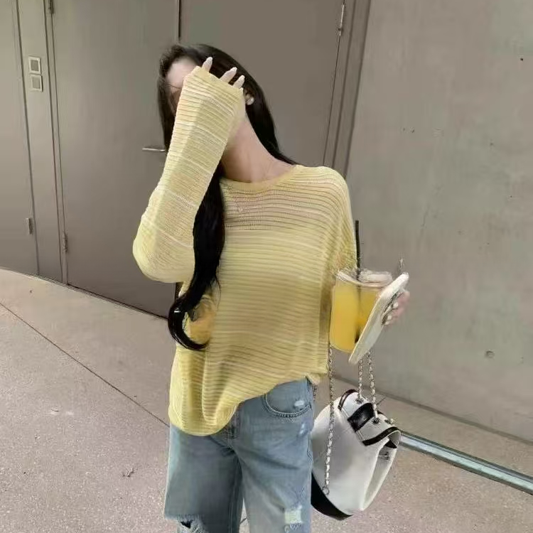 5211三炫家新款条纹简约韩系防晒