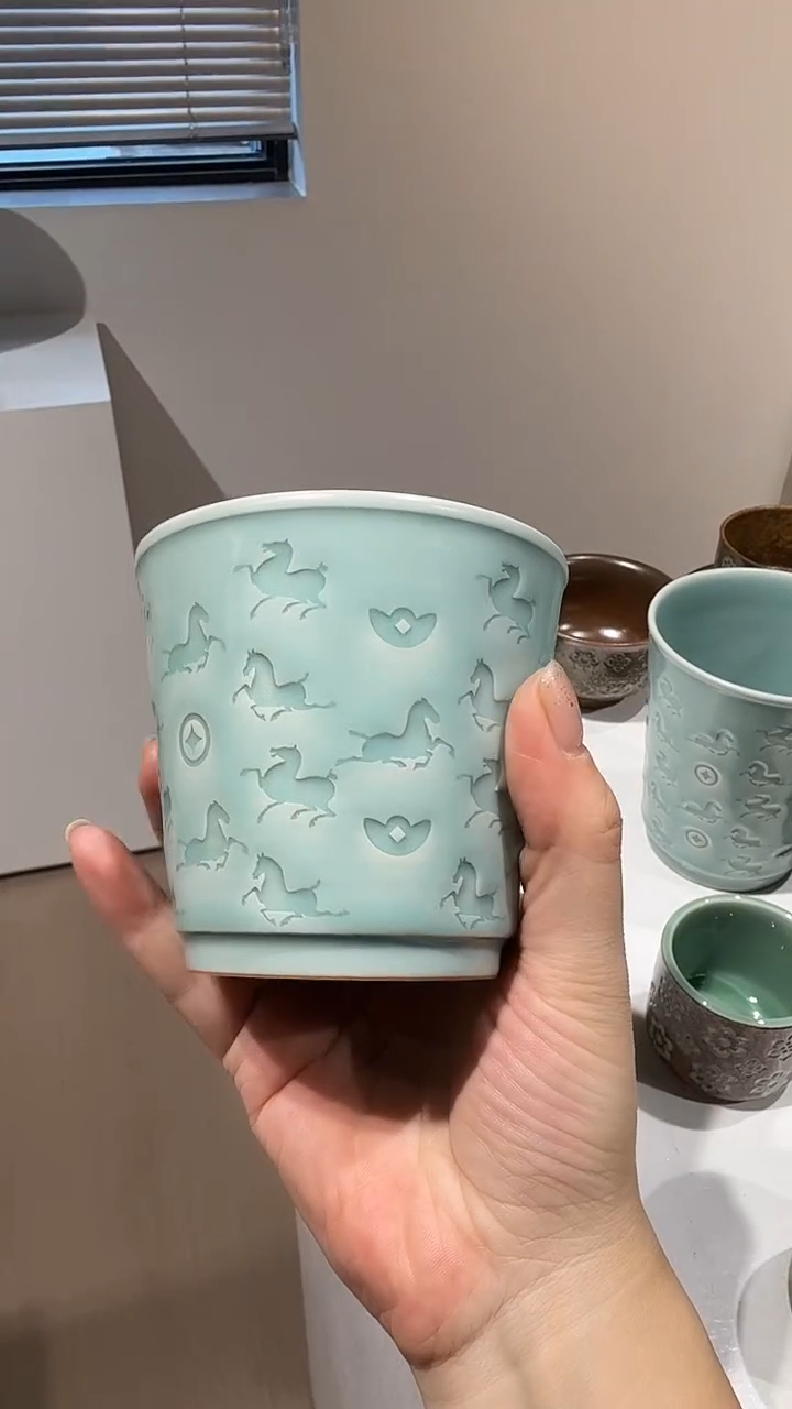青瓷手工茶器包邮