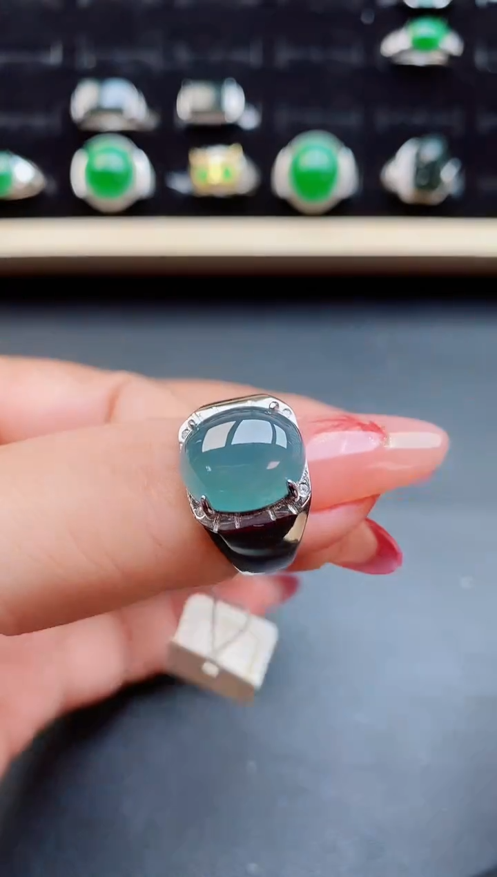 【闪购商品】翡翠戒指银S925镶嵌5080550