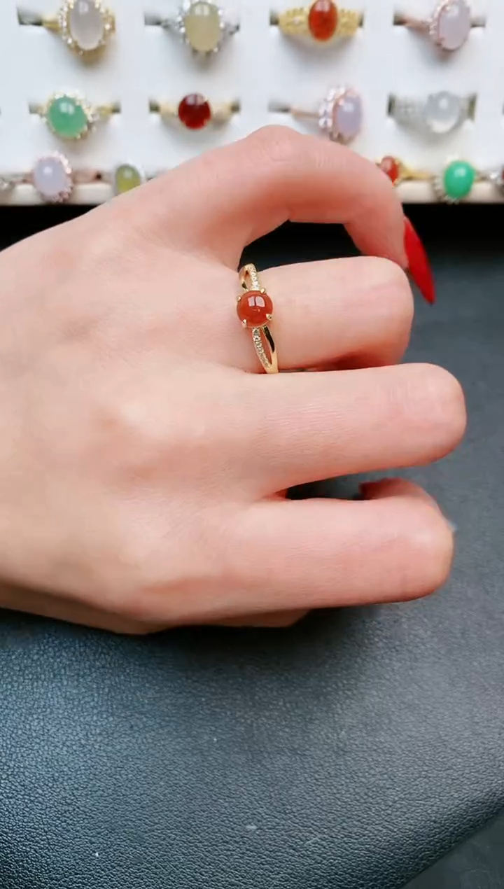 【闪购商品】翡翠戒指银S925镶嵌....