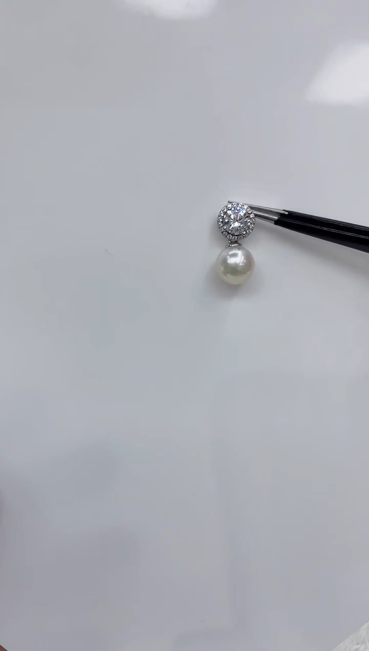 【闪购商品】海水珍珠吊坠(不含链)银S925镶嵌海水珍珠吊坠