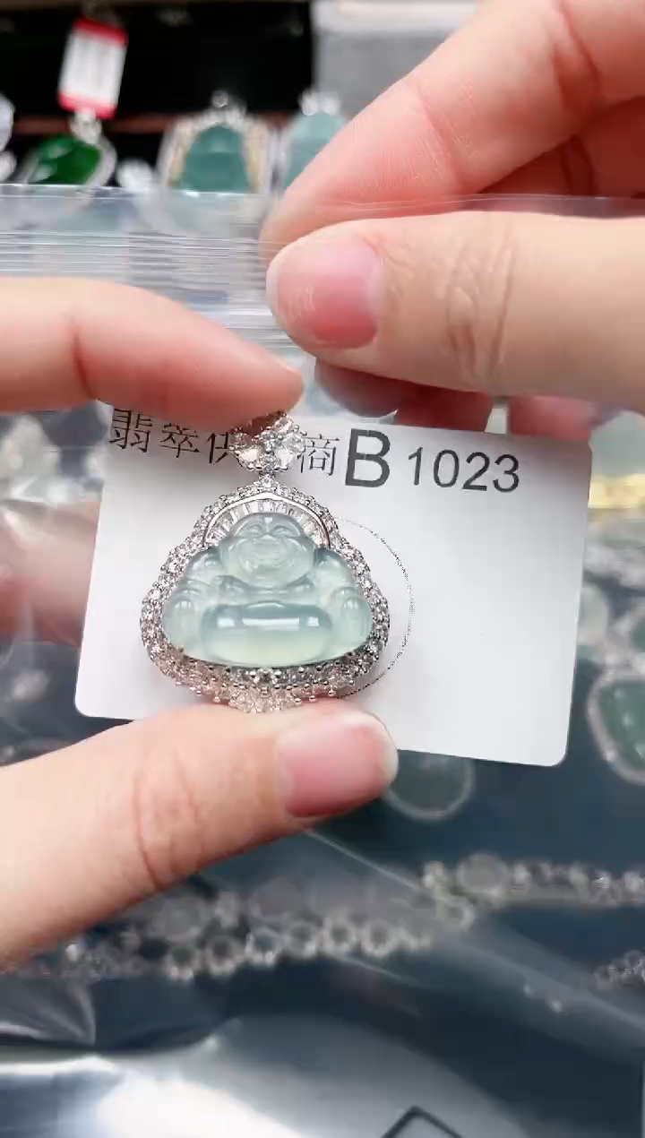 【闪购商品】翡翠颈饰未镶嵌1023赠皮绳