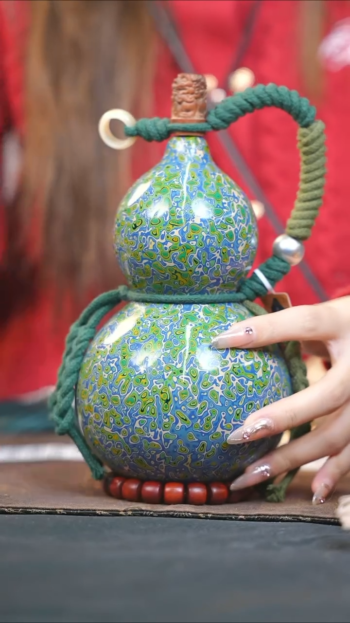 【闪购商品】WP401漆艺酒葫芦不包手串及旋转底座