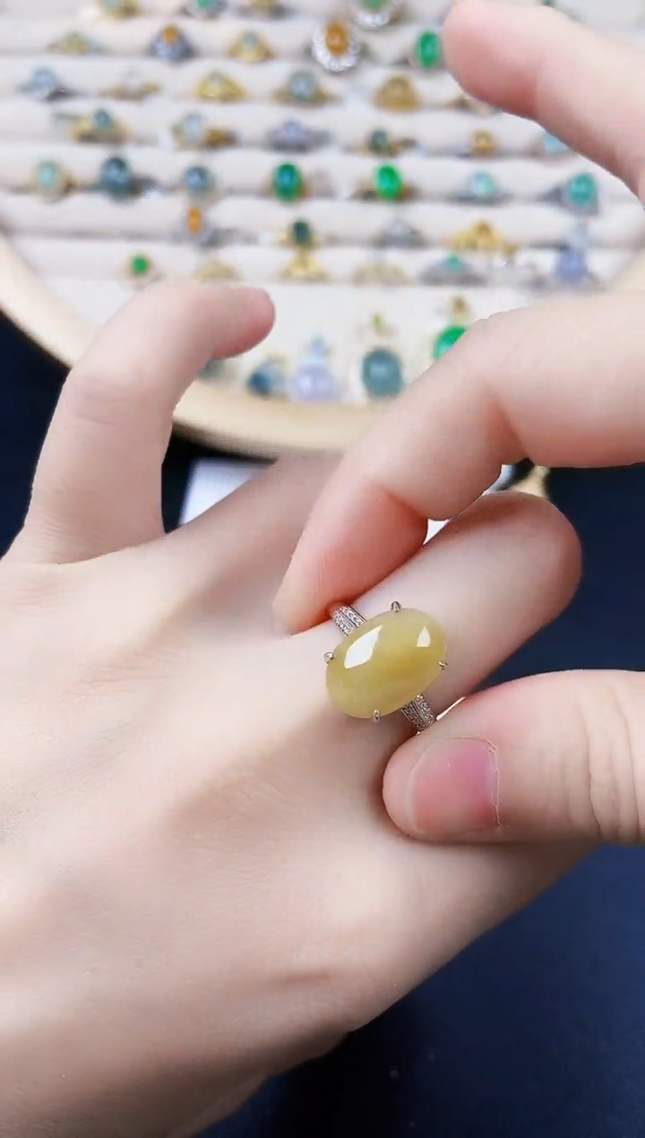 【闪购商品】翡翠戒指银S925镶嵌32564646