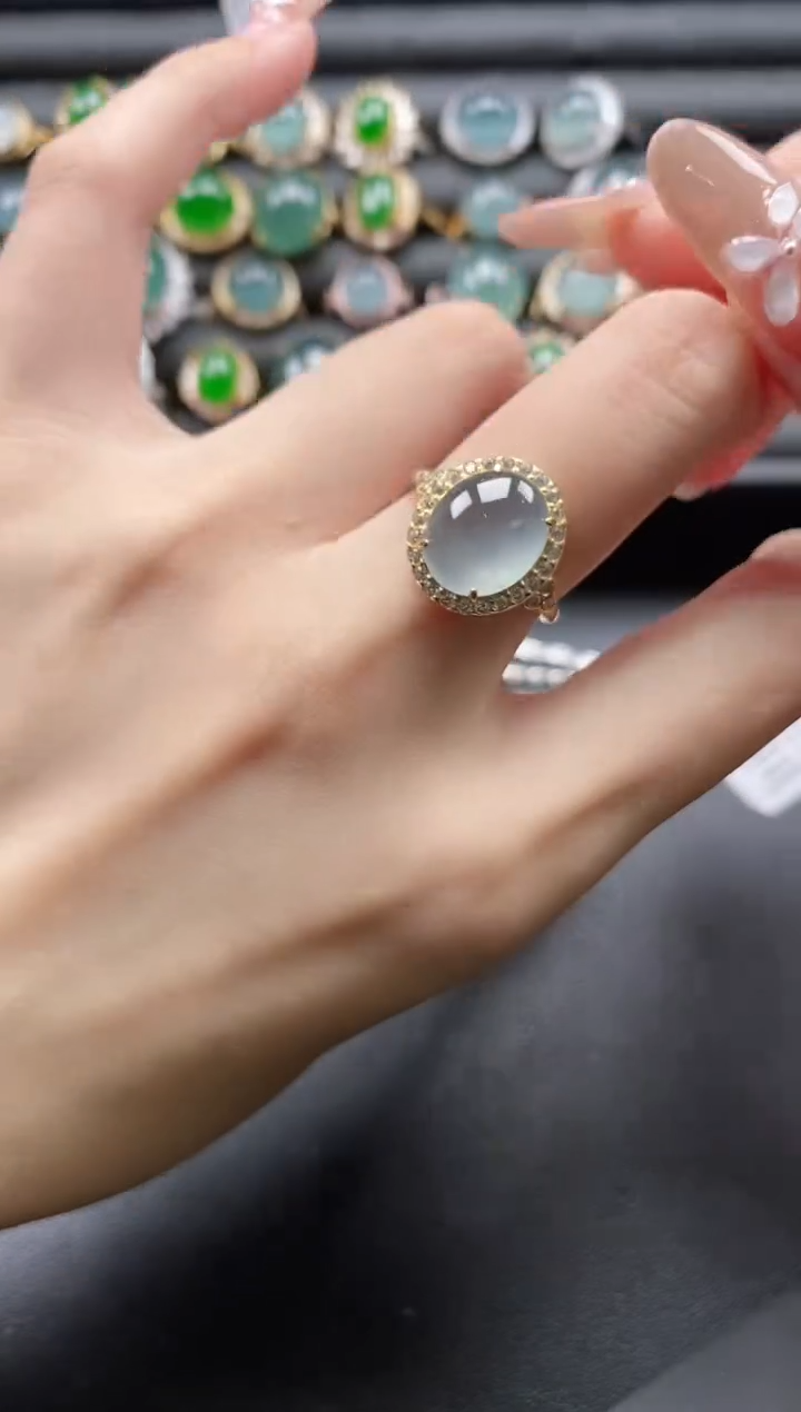 【闪购商品】翡翠戒指银S925镶嵌651151