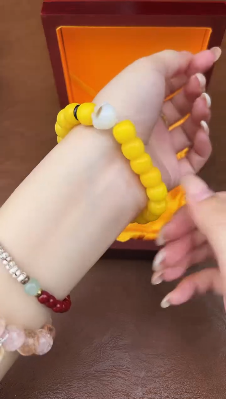 万家文玩阁黄玉菩提链接@@L052