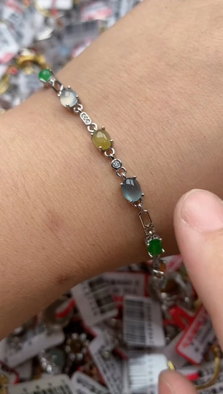 【闪购商品】翡翠戒指银S925镶嵌66666---9