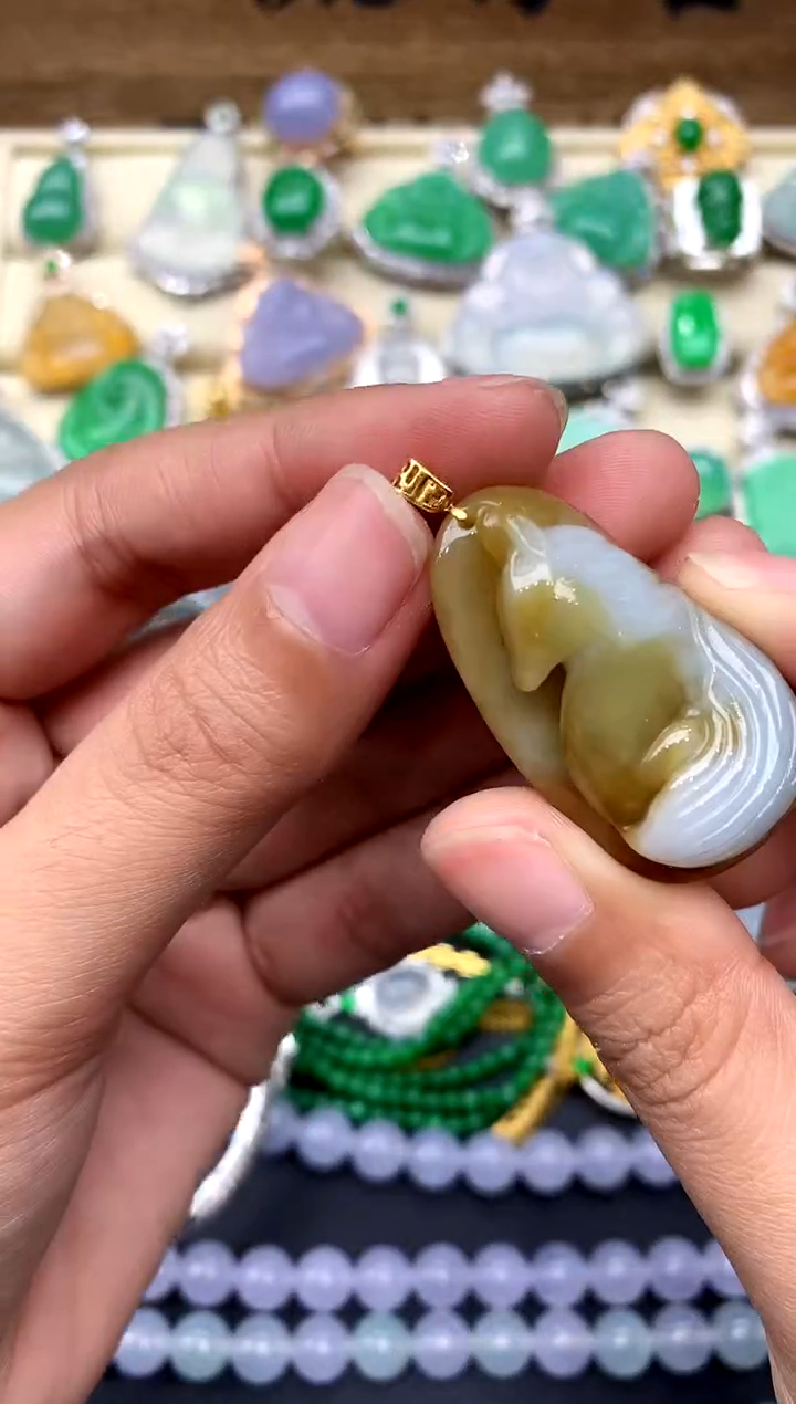 【闪购商品】翡翠颈饰18K金镶嵌121-中国好珍宝