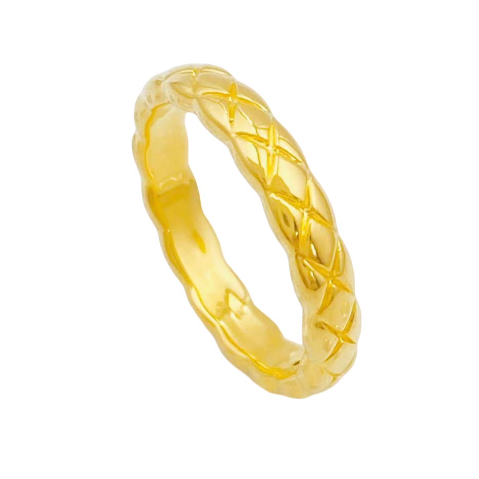 足金999 菱格纹戒指 12号圈口（约1.76g）K