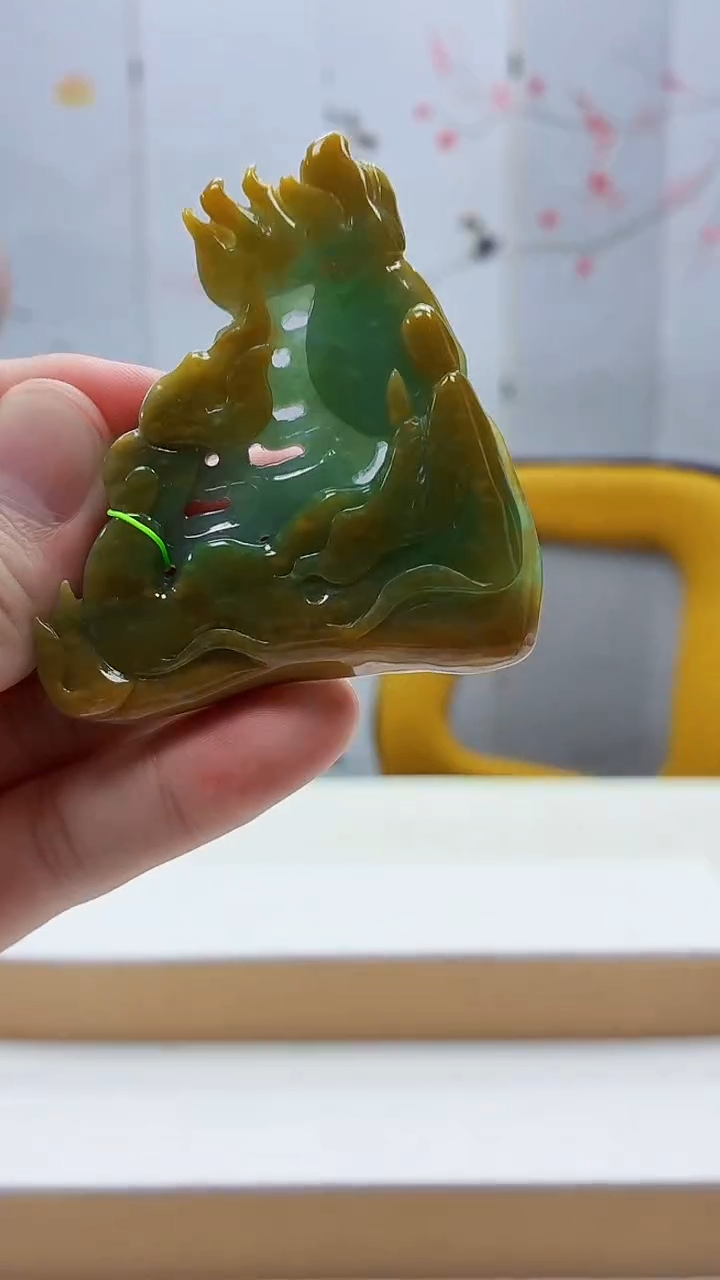 未镶嵌定制翡翠5176bb-毛货挂件81