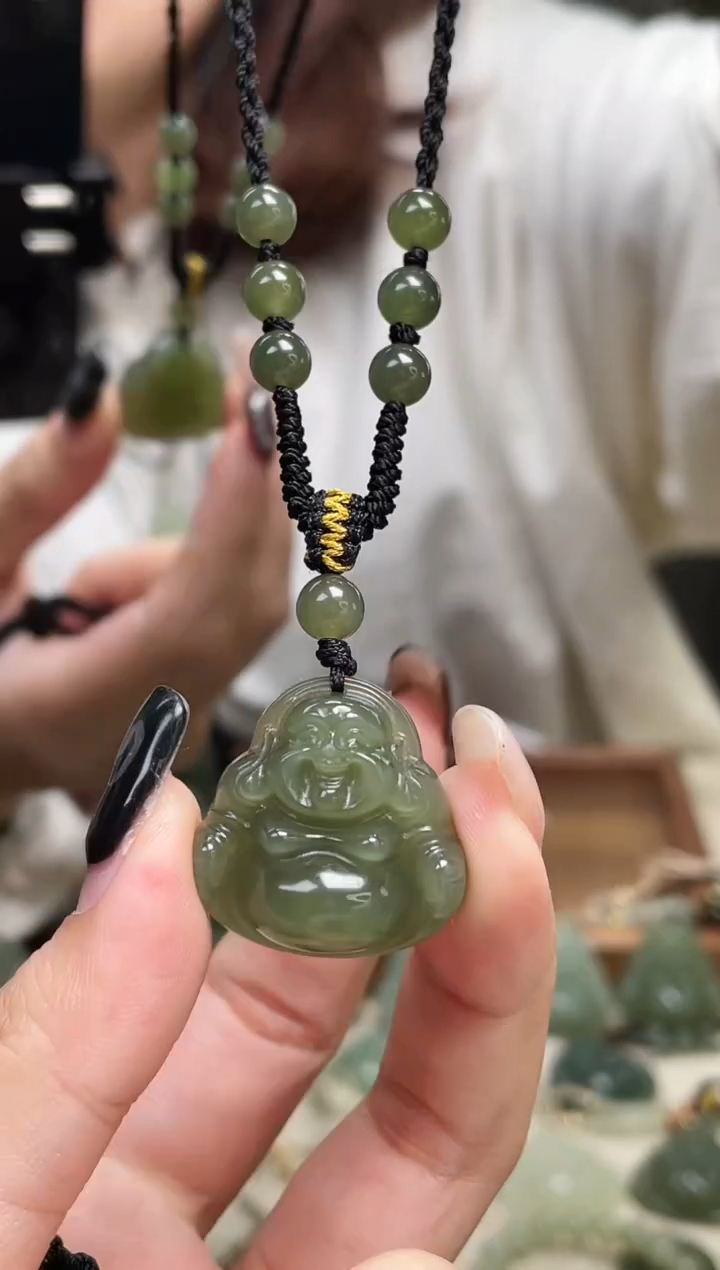 颈饰未镶嵌和田玉25深色