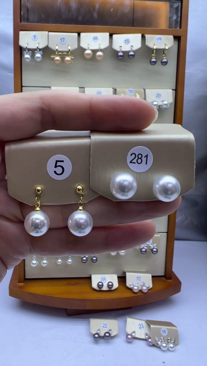 未镶嵌耳饰淡水珍珠5+281