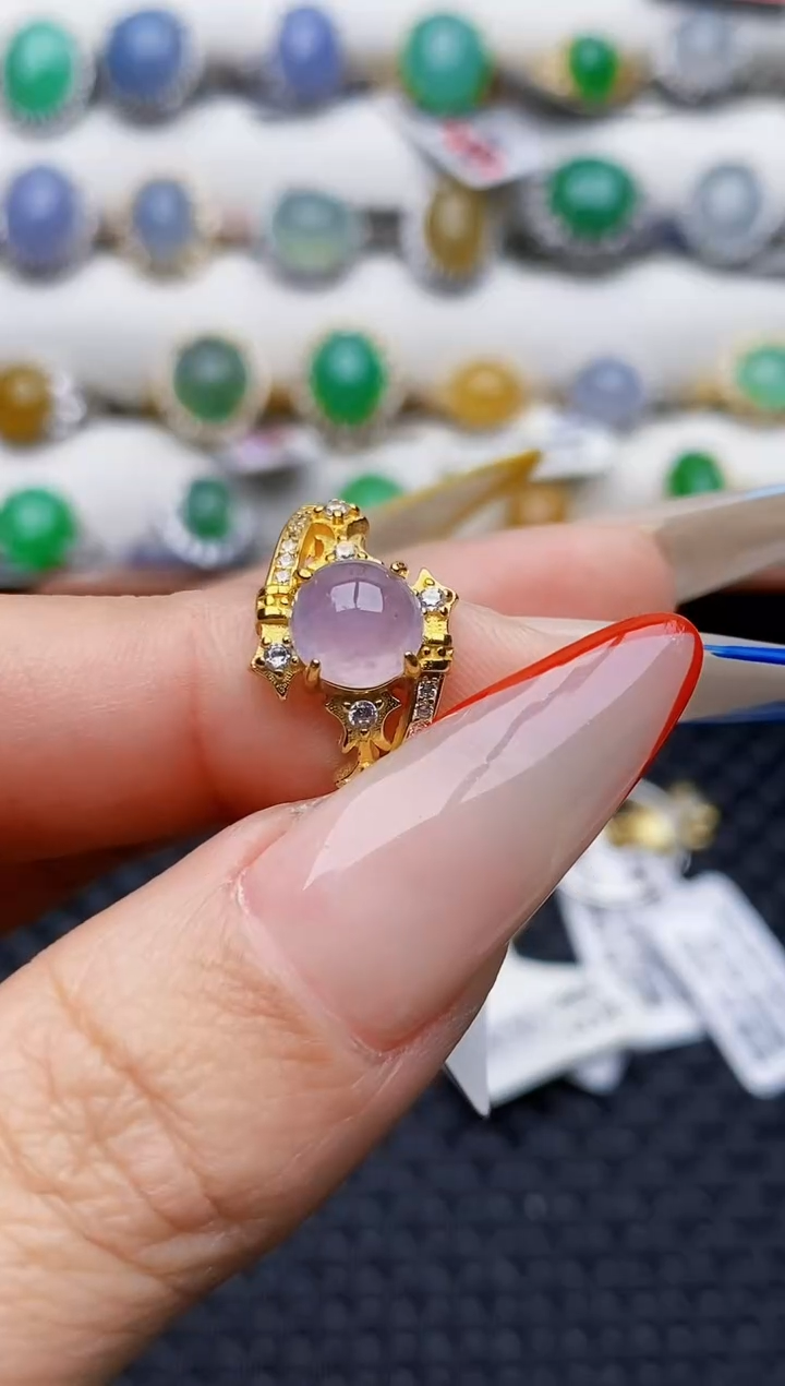 银S925镶嵌戒指翡翠2419