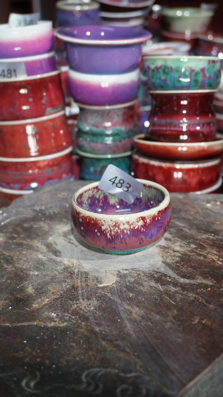 摆件陶精品窑变钧瓷茶器