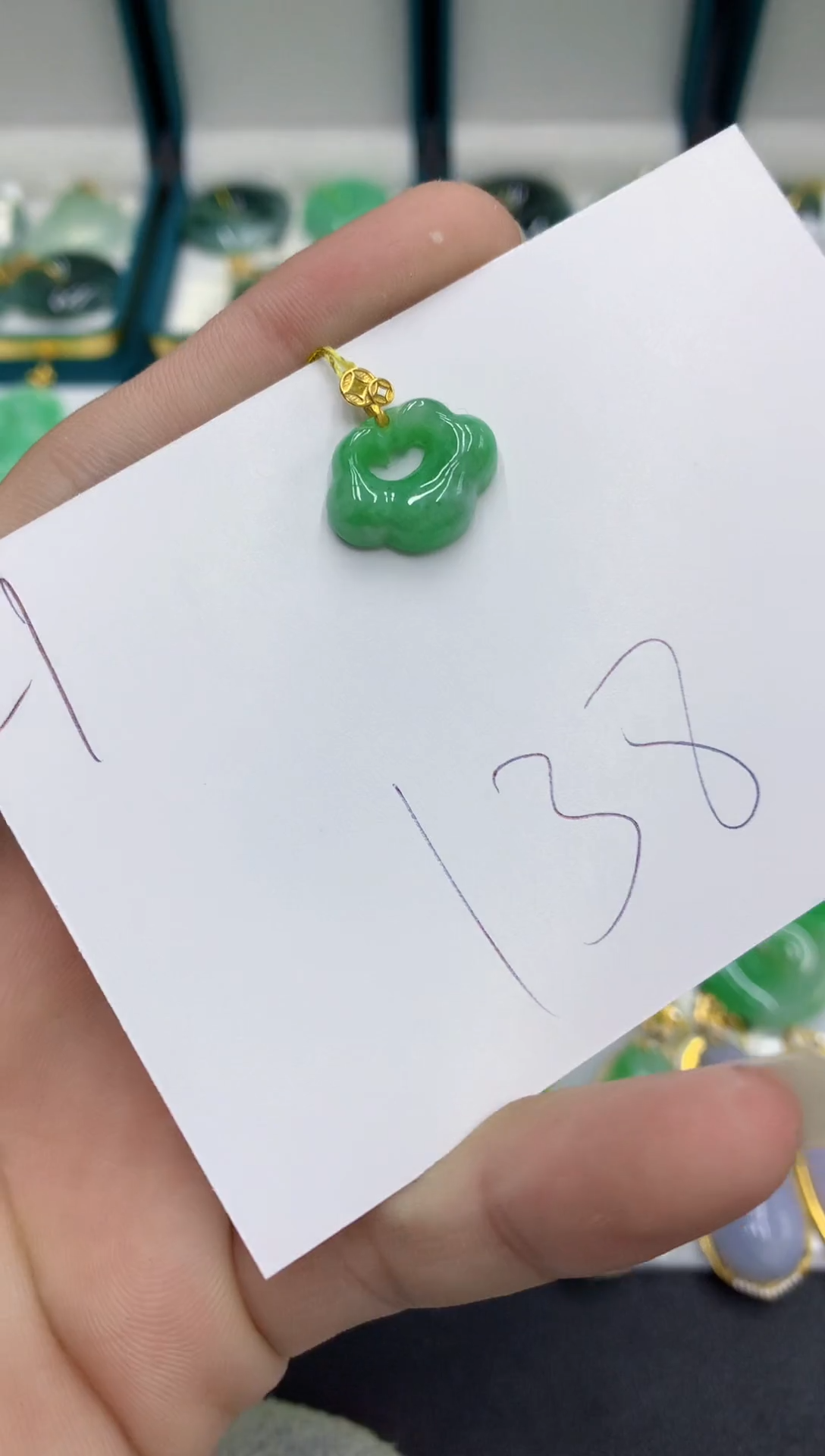 【闪购商品】翡翠颈饰18K金镶嵌翡翠