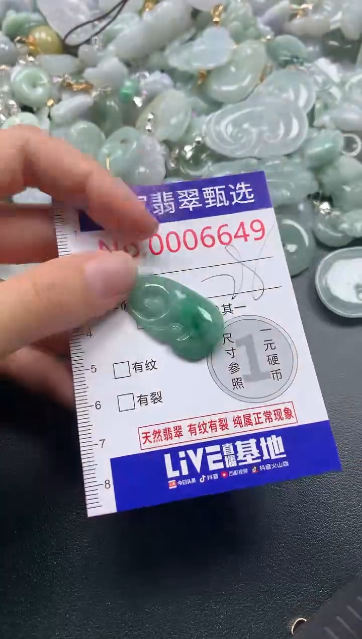 吊坠(不含链)未镶嵌翡翠6649